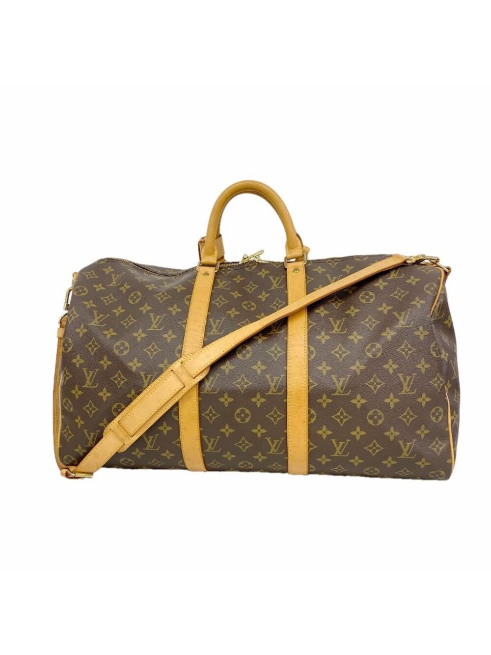 Louis Vuitton Boston Bag Monogram Keepall Bandouliere 50 Brown